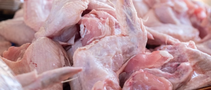 Raw chicken pieces